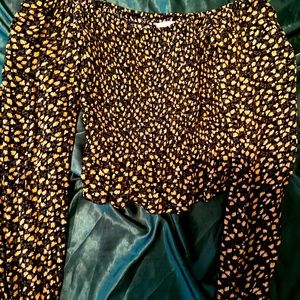 FLOWER off the shoulder womens top